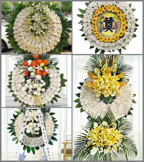 山东青岛平度市白沙河街道刘家观村花圈速递